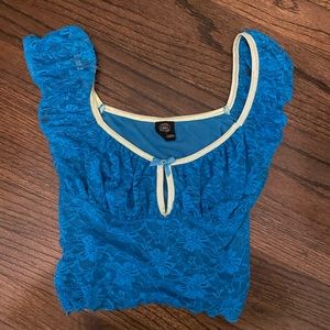 Urban Blue and Lime Green Top